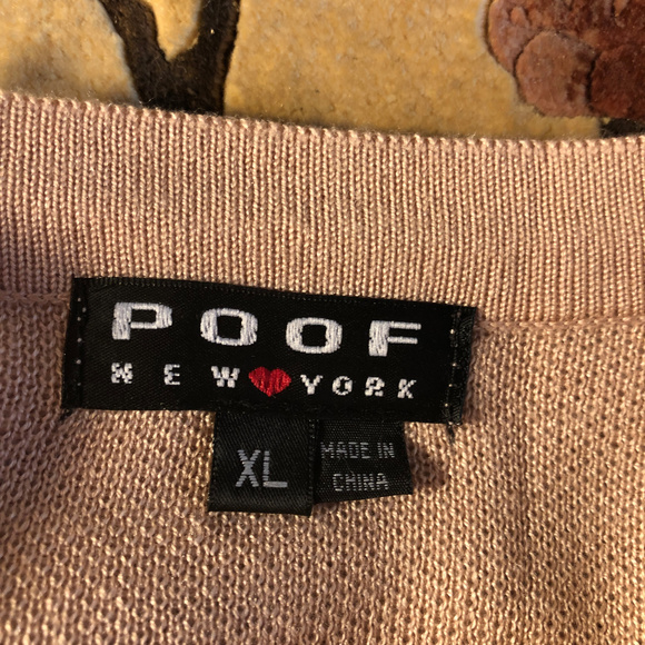 Poof New York Balloon Sleeve V-Neck Sweater - Picture 4 of 6